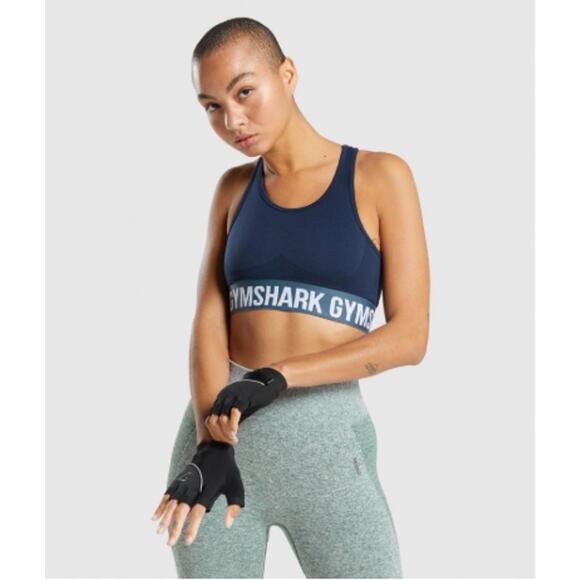 Gymshark Other - Gymshark Flex Sports Bra Navy Light Support Seamless Workout Activewear S